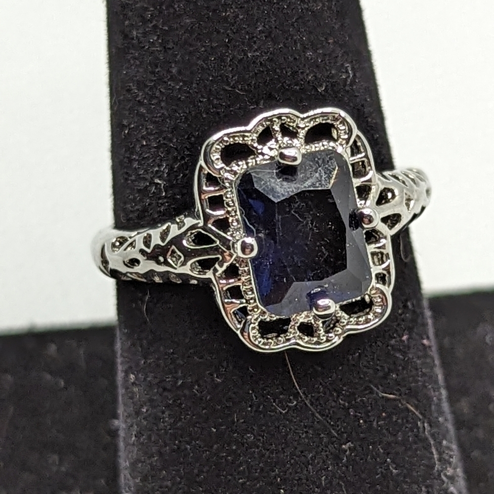 925  Sapphire cocktail ring - Picture 2 of 6